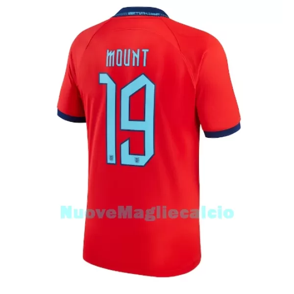 Maglia Inghilterra Mason Mount 19 Uomo Secondo Mondiali 2022