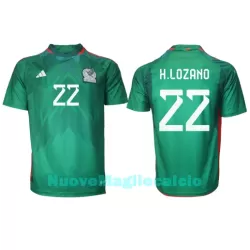 Maglia Messico Hirving Lozano 22 Uomo Primo Mondiali 2022 Maglia Messico Hirving Lozano 22 Uomo Primo Mondiali 2022