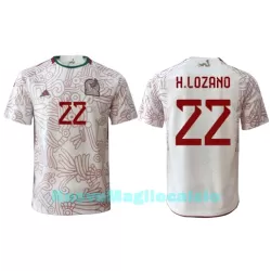 Maglia Messico Hirving Lozano 22 Uomo Secondo Mondiali 2022 Maglia Messico Hirving Lozano 22 Uomo Secondo Mondiali 2022