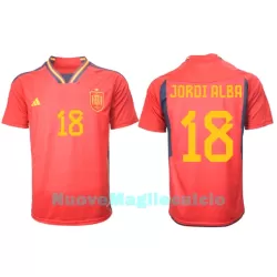 Maglia Spagna Jordi Alba 18 Uomo Primo Mondiali 2022 Maglia Spagna Jordi Alba 18 Uomo Primo Mondiali 2022