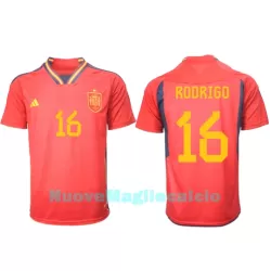 Maglia Spagna Rodri Hernandez 16 Uomo Primo Mondiali 2022 Maglia Spagna Rodri Hernandez 16 Uomo Primo Mondiali 2022