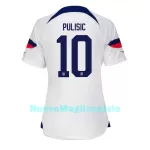 Maglia Stati Uniti Christian Pulisic 10 Donna Primo Mondiali 2022