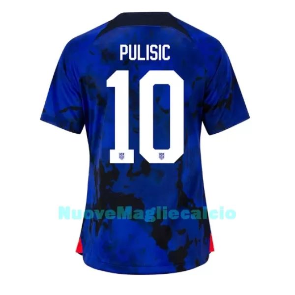 Maglia Stati Uniti Christian Pulisic 10 Donna Secondo Mondiali 2022