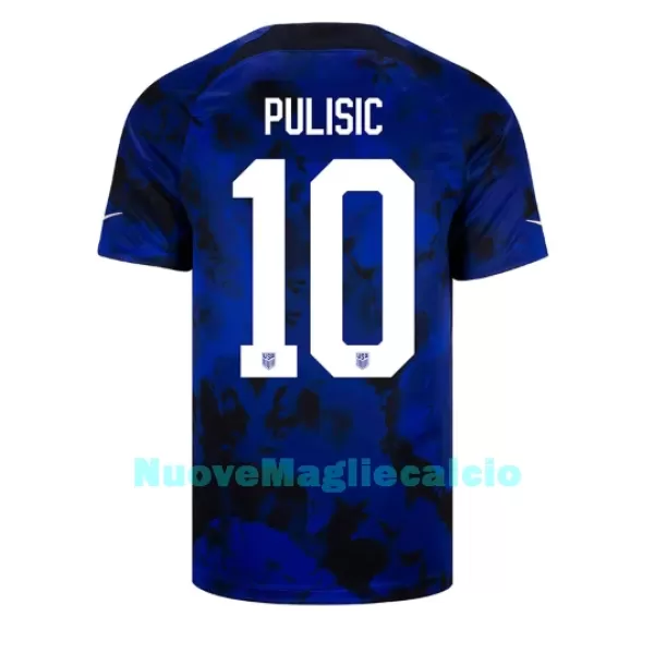 Maglia Stati Uniti Christian Pulisic 10 Uomo Secondo Mondiali 2022