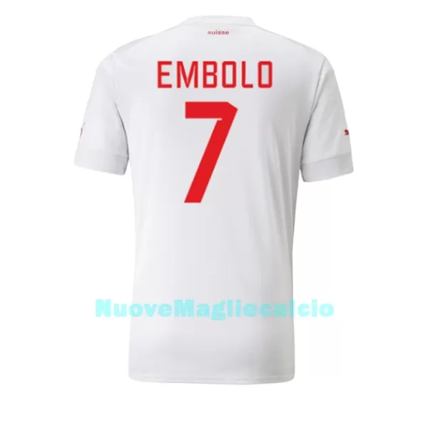 Maglia Svizzera Breel Embolo 7 Uomo Secondo Mondiali 2022