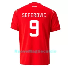 Maglia Svizzera Haris Seferovic 9 Uomo Primo Mondiali 2022 Maglia Svizzera Haris Seferovic 9 Uomo Primo Mondiali 2022