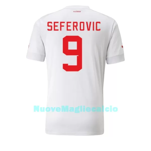 Maglia Svizzera Haris Seferovic 9 Uomo Secondo Mondiali 2022