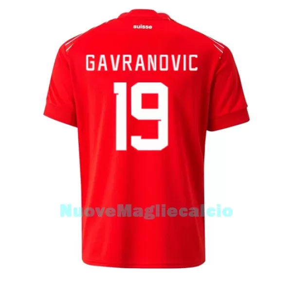 Maglia Svizzera Mario Gavranovic 19 Uomo Primo Mondiali 2022