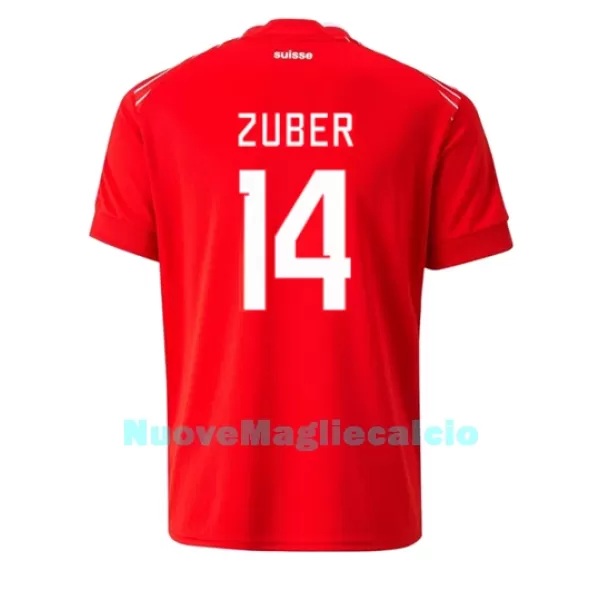 Maglia Svizzera Steven Zuber 14 Uomo Primo Mondiali 2022