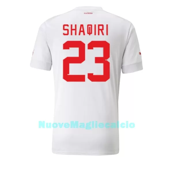 Maglia Svizzera Xherdan Shaqiri 23 Uomo Secondo Mondiali 2022