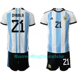 Completo calcio Argentina Paulo Dybala 21 Bambino Primo Mondiali 2022 Completo calcio Argentina Paulo Dybala 21 Bambino Primo Mondiali 2022