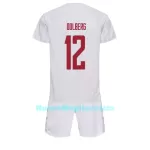 Completo calcio Danimarca Kasper Dolberg 12 Bambino Secondo Mondiali 2022