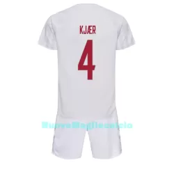 Completo calcio Danimarca Simon Kjaer 4 Bambino Secondo Mondiali 2022 Completo calcio Danimarca Simon Kjaer 4 Bambino Secondo Mondiali 2022