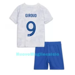Completo calcio Francia Olivier Giroud 9 Bambino Secondo Mondiali 2022 Completo calcio Francia Olivier Giroud 9 Bambino Secondo Mondiali 2022