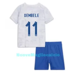 Completo calcio Francia Ousmane Dembele 11 Bambino Secondo Mondiali 2022 Completo calcio Francia Ousmane Dembele 11 Bambino Secondo Mondiali 2022