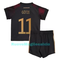 Completo calcio Germania Mario Gotze 11 Bambino Secondo Mondiali 2022 Completo calcio Germania Mario Gotze 11 Bambino Secondo Mondiali 2022
