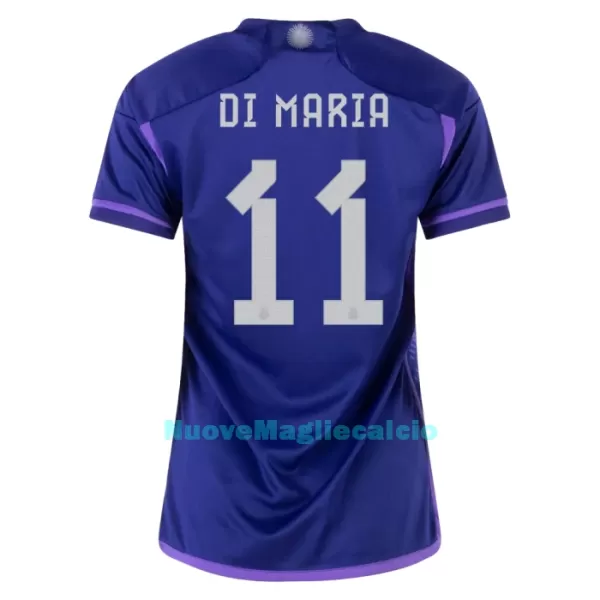 Maglia Argentina DI MARIA 11 Donna Secondo Mondiali 2022