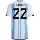 Maglia Argentina Lautaro Martinez 22 Uomo Primo Mondiali 2022