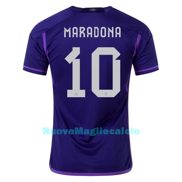 Maglia Argentina Maradona 10 Uomo Secondo Mondiali 2022