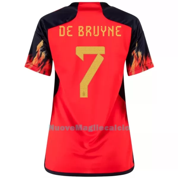 Maglia Belgio DE BRUYNE 7 Donna Primo Mondiali 2022