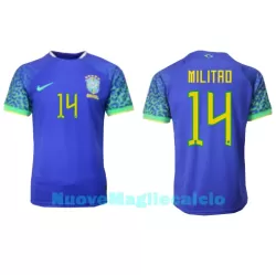 Maglia Brasile Eder Militão 14 Uomo Secondo Mondiali 2022 Maglia Brasile Eder Militão 14 Uomo Secondo Mondiali 2022