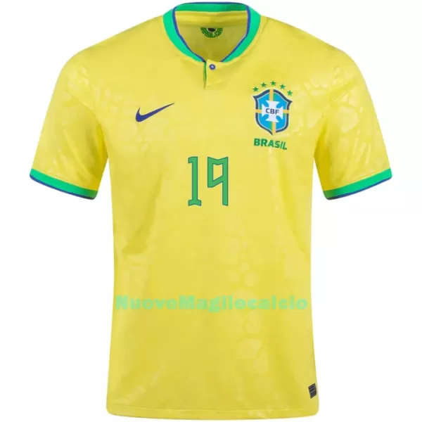 Maglia Brasile G. JESUS 19 Uomo Primo Mondiali 2022