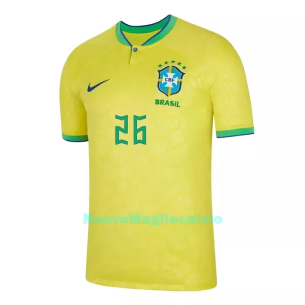 Maglia Brasile RODRYGO 26 Uomo Primo Mondiali 2022