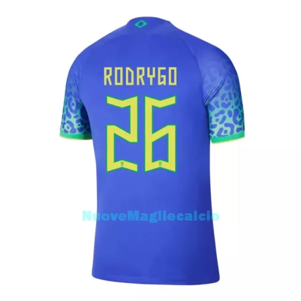 Maglia Brasile RODRYGO 26 Uomo Secondo Mondiali 2022