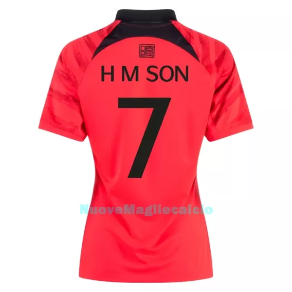 Maglia Corea del Sud H M SON 7 Donna Primo Mondiali 2022