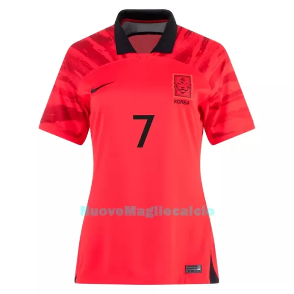 Maglia Corea del Sud H M SON 7 Donna Primo Mondiali 2022