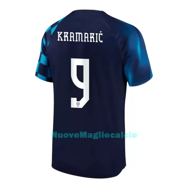 Maglia Croazia KRAMARIC 9 Uomo Secondo Mondiali 2022