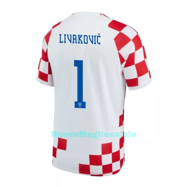 Maglia Croazia LIVAKOVIC 1 Uomo Primo Mondiali 2022