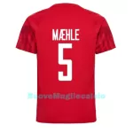 Maglia Danimarca Joakim Maehle 5 Uomo Primo Mondiali 2022