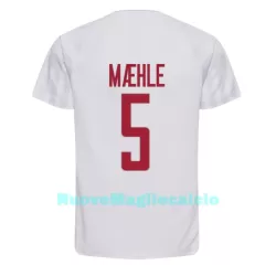 Maglia Danimarca Joakim Maehle 5 Uomo Secondo Mondiali 2022 Maglia Danimarca Joakim Maehle 5 Uomo Secondo Mondiali 2022