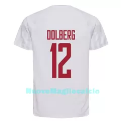 Maglia Danimarca Kasper Dolberg 12 Uomo Secondo Mondiali 2022 Maglia Danimarca Kasper Dolberg 12 Uomo Secondo Mondiali 2022