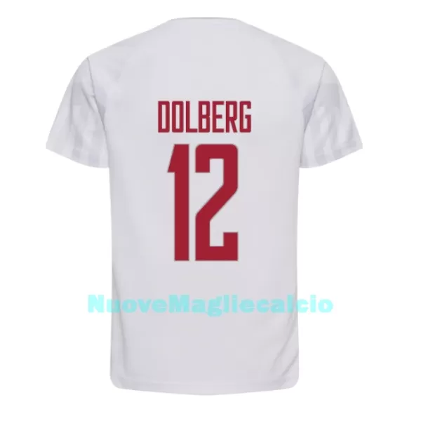 Maglia Danimarca Kasper Dolberg 12 Uomo Secondo Mondiali 2022