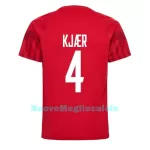Maglia Danimarca Simon Kjaer 4 Uomo Primo Mondiali 2022