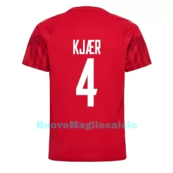 Maglia Danimarca Simon Kjaer 4 Uomo Primo Mondiali 2022 Maglia Danimarca Simon Kjaer 4 Uomo Primo Mondiali 2022
