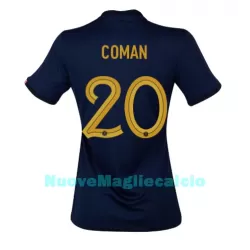 Maglia Francia Kingsley Coman 20 Donna Primo Mondiali 2022 Maglia Francia Kingsley Coman 20 Donna Primo Mondiali 2022
