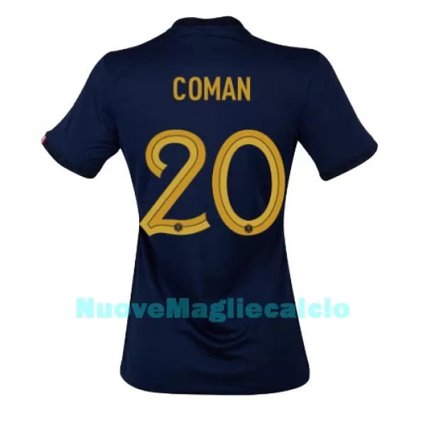 Maglia Francia Kingsley Coman 20 Donna Primo Mondiali 2022