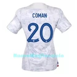 Maglia Francia Kingsley Coman 20 Donna Secondo Mondiali 2022 Maglia Francia Kingsley Coman 20 Donna Secondo Mondiali 2022