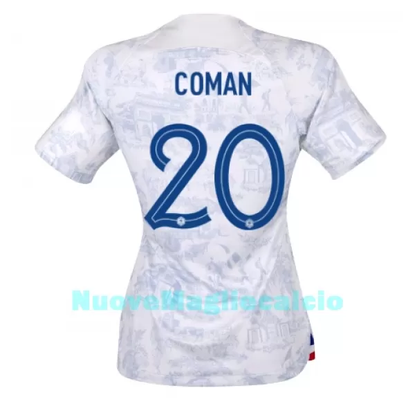 Maglia Francia Kingsley Coman 20 Donna Secondo Mondiali 2022