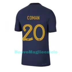 Maglia Francia Kingsley Coman 20 Uomo Primo Mondiali 2022 Maglia Francia Kingsley Coman 20 Uomo Primo Mondiali 2022