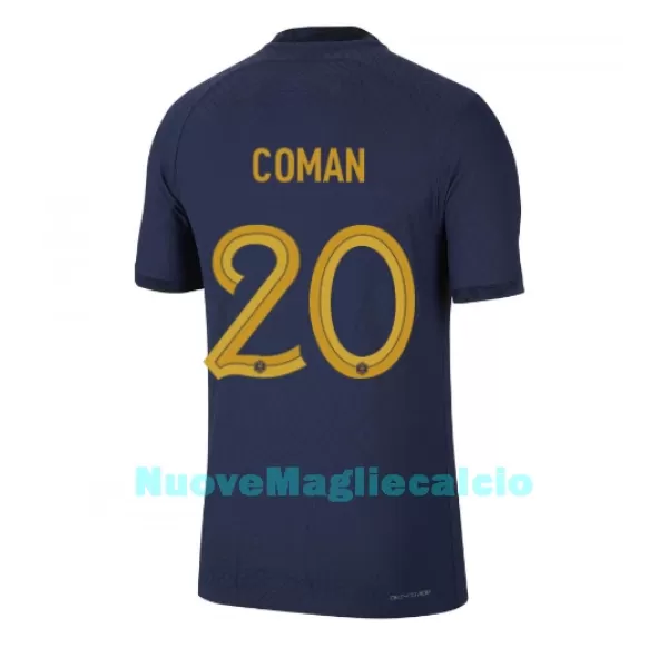 Maglia Francia Kingsley Coman 20 Uomo Primo Mondiali 2022