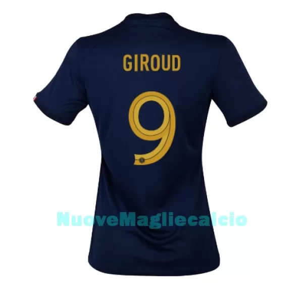 Maglia Francia Olivier Giroud 9 Donna Primo Mondiali 2022