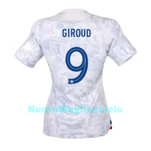Maglia Francia Olivier Giroud 9 Donna Secondo Mondiali 2022