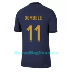 Maglia Francia Ousmane Dembele 11 Uomo Primo Mondiali 2022 Maglia Francia Ousmane Dembele 11 Uomo Primo Mondiali 2022