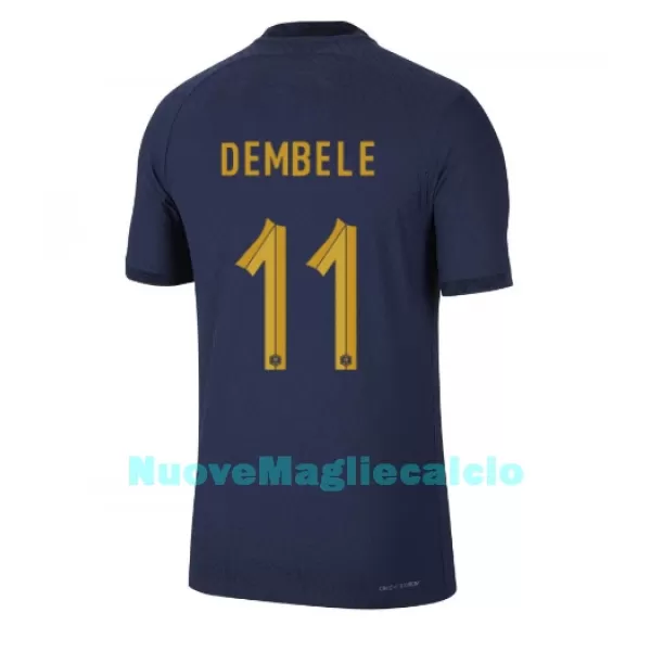 Maglia Francia Ousmane Dembele 11 Uomo Primo Mondiali 2022