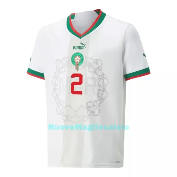 Maglia Marocco HAKIMI 2 Uomo Secondo Mondiali 2022