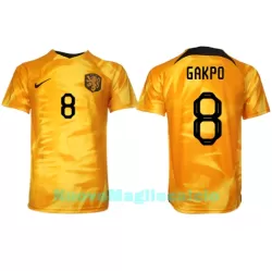 Maglia Olanda Cody Gakpo 8 Uomo Primo Mondiali 2022 Maglia Olanda Cody Gakpo 8 Uomo Primo Mondiali 2022